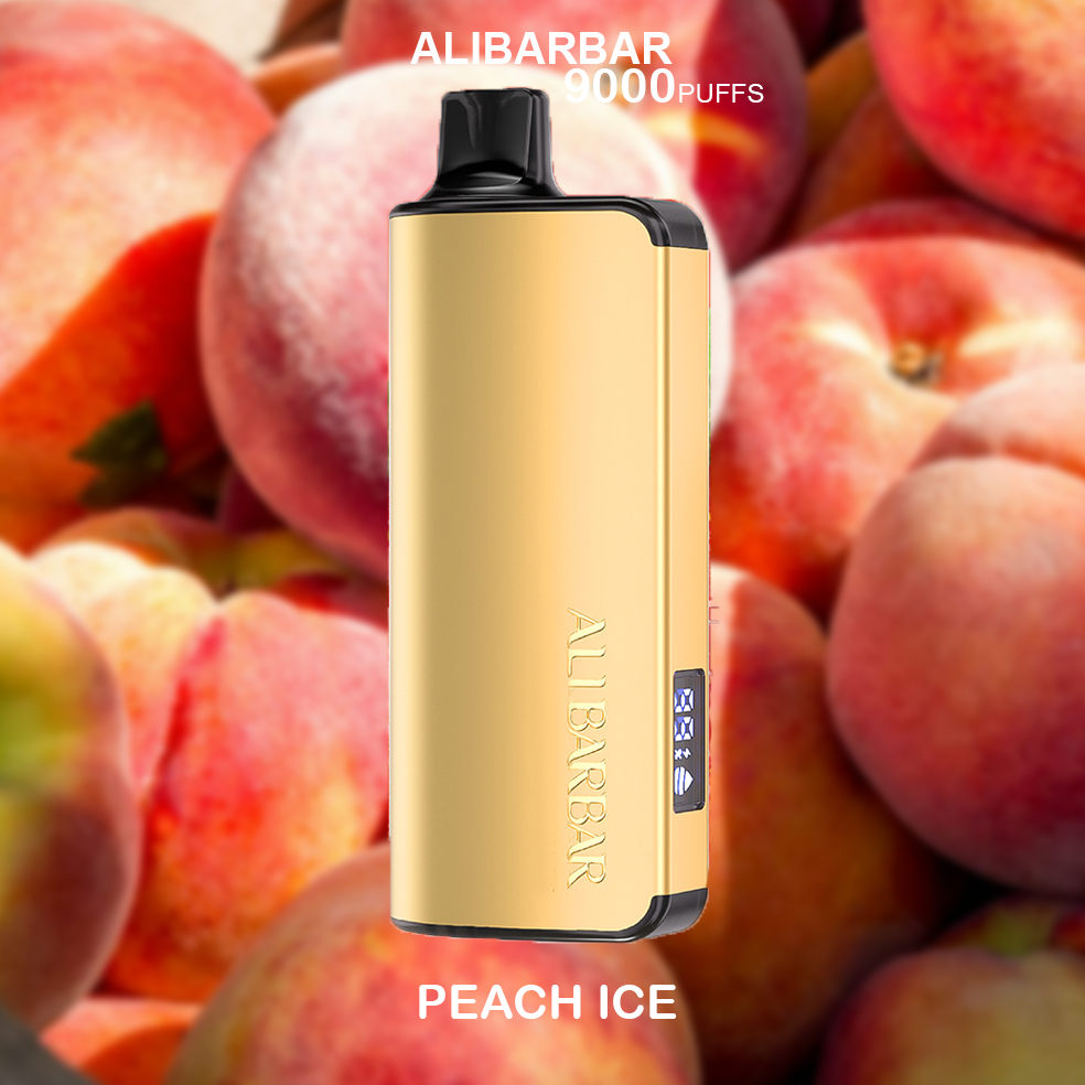 ALIBARBAR INGOT - PEACH ICE - 9000 PUFFS