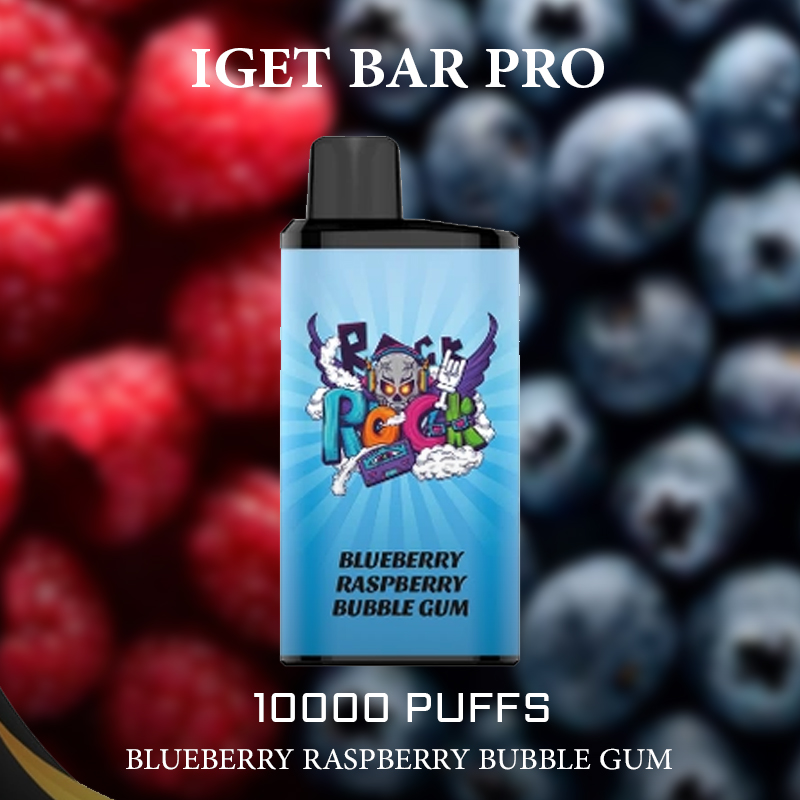 IGET BAR PRO BLUEBERRY RASPBERRY BUBBLE GUM - 10000 PUFFS